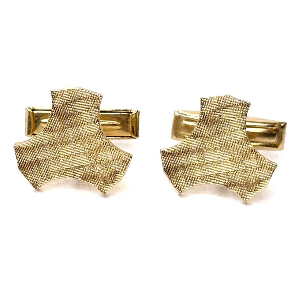 Vintage Gold Toned Mid Century Cuff Links